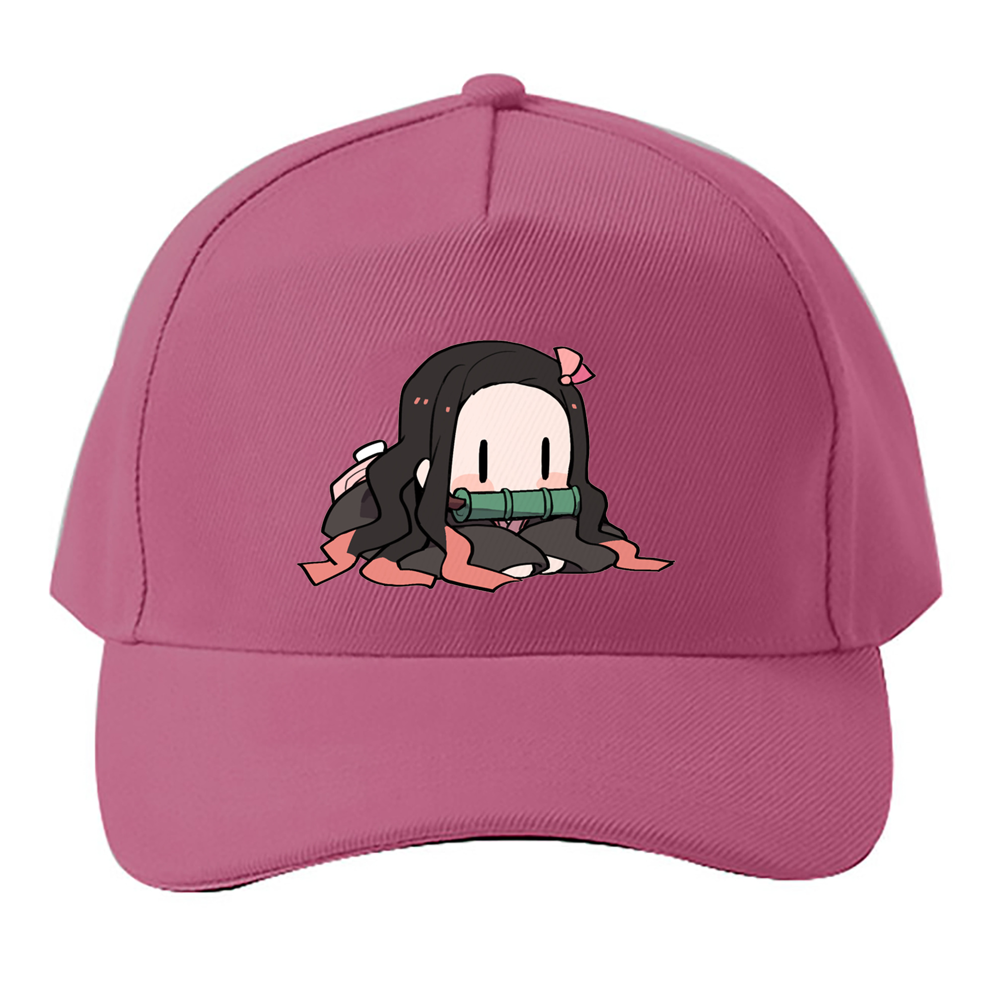 （画像用） 鬼滅の刃（きめつのやいば）竈門 禰󠄀豆子／かまど ねずこ Kamado Nezuko ベースボールキャップ 綿100％ 男女兼用 帽子 スポーツ